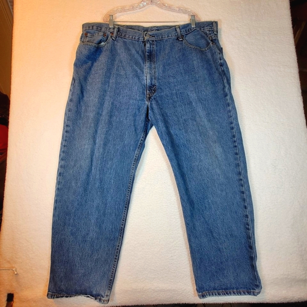 Levi's 550 big and tall Jeans Men's 48x30 Blue Dark Wash Straight Leg Jeans